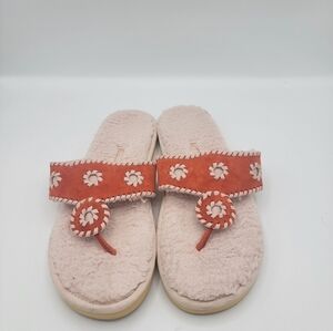 Jack Rogers Red and Cream Sandals